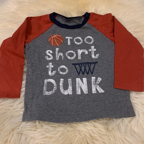 Long Sleeve T-Shirts White with Hedgehog & Gray/Brown in Basketball Design 24M - Picture 2 of 9